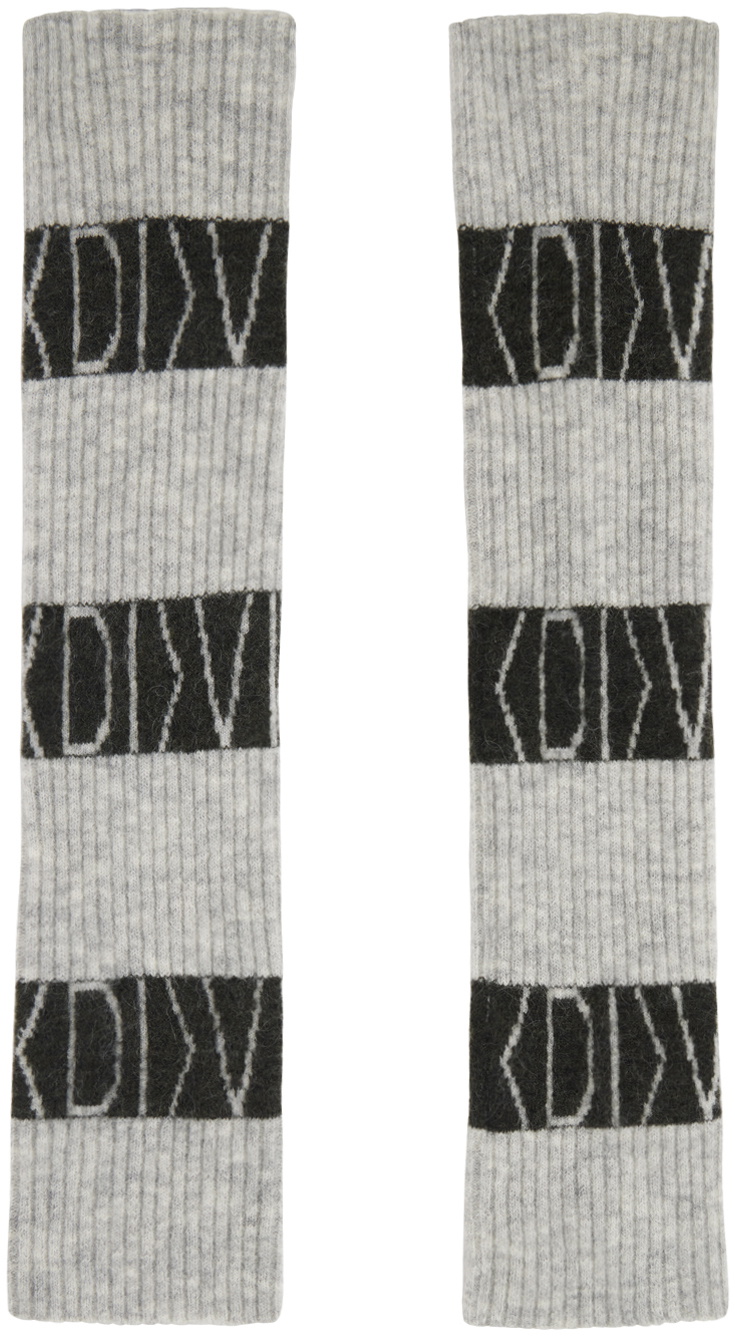 (di)vision Gray Striped Leg Warmers