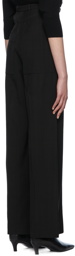 Totême Black Wide-Leg Trousers