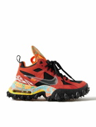 Nike - Off-White Terra Forma Rubber-Trimmed Canvas and Suede Sneakers - Orange