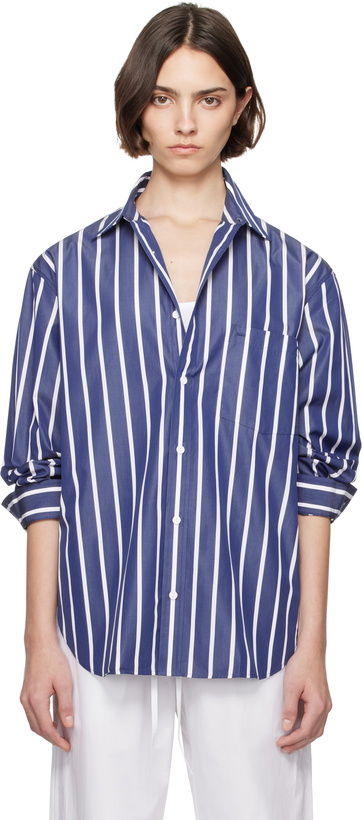 Photo: Matteau Blue Classic Stripe Shirt
