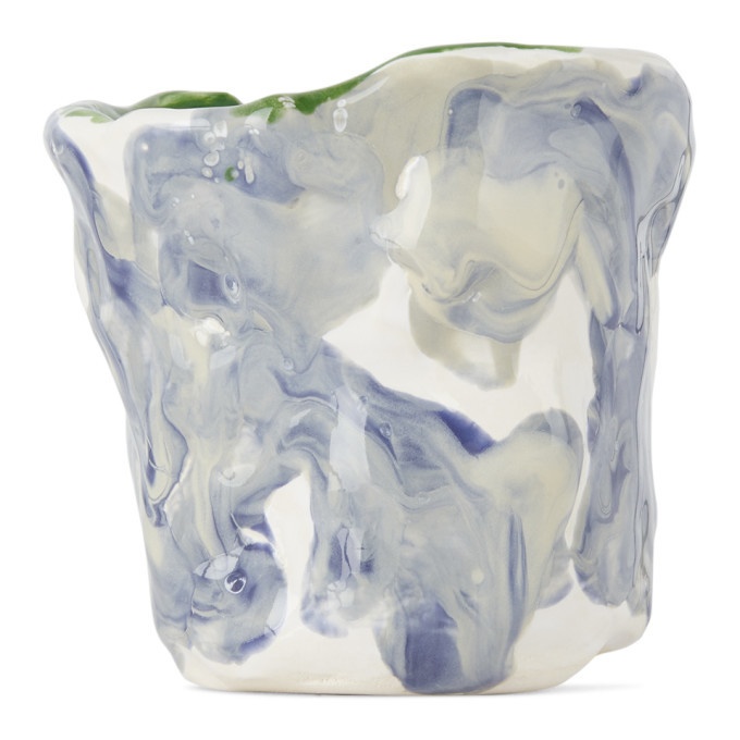 Photo: Ottolinger SSENSE Exclusive Blue and Green Marbled Coffee Mug