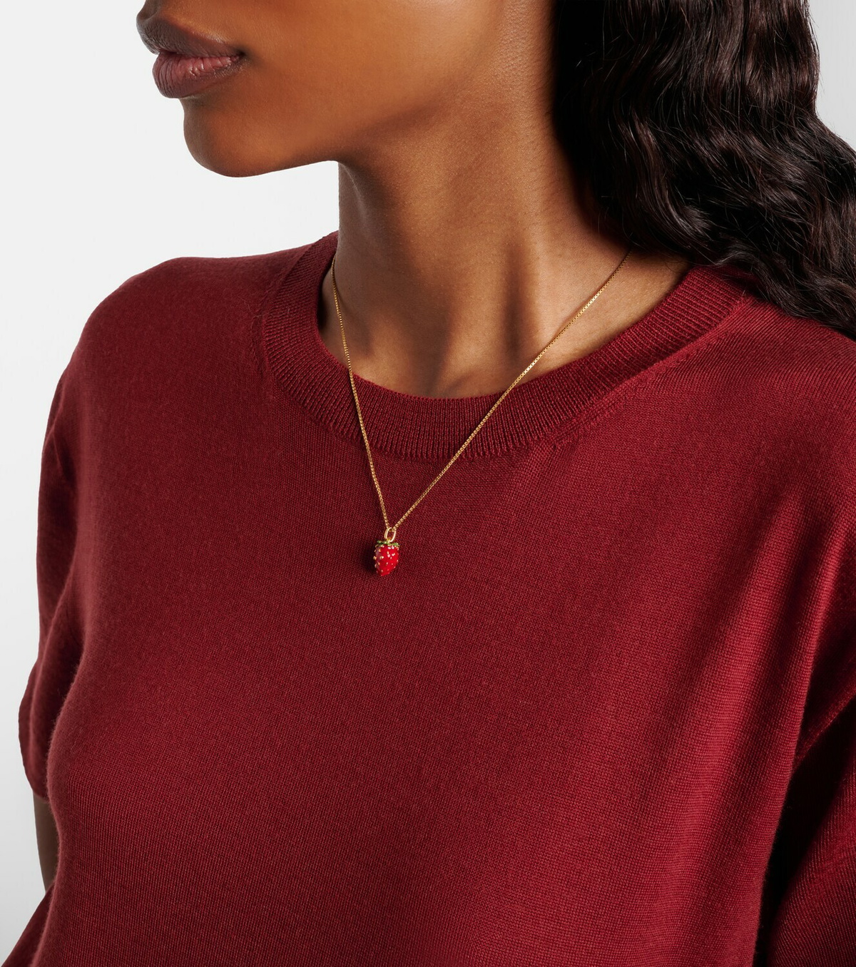 Saint Laurent Strawberry pendant necklace