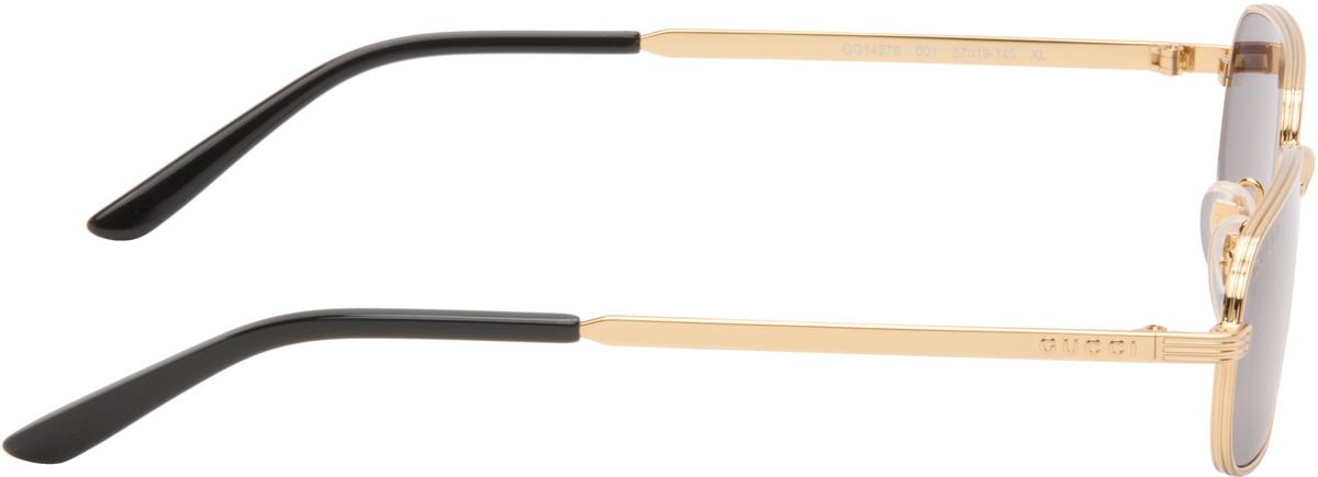 Gucci Gold Rectangular Sunglasses