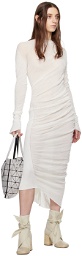 ISSEY MIYAKE Off-White Ambiguous Midi Dress
