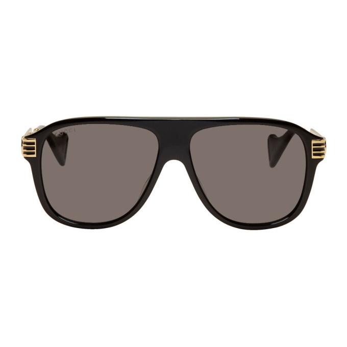 Photo: Gucci Black Vintage 70s Pilot Sunglasses