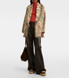Hogan Suede and shearling lace-up boots