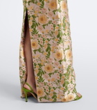Markarian Off-shoulder floral brocade gown