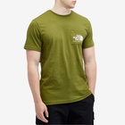 The North Face Men's Berkeley California Pocket T-Shirt in Forest Olive