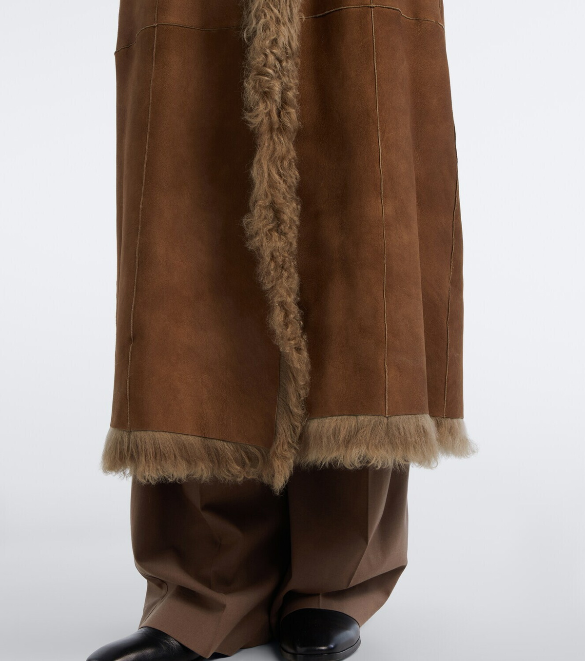 Ralph Lauren Collection Justyn reversible suede and shearling coat
