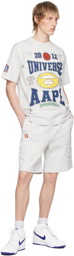 AAPE by A Bathing Ape Off-White Printed T-Shirt
