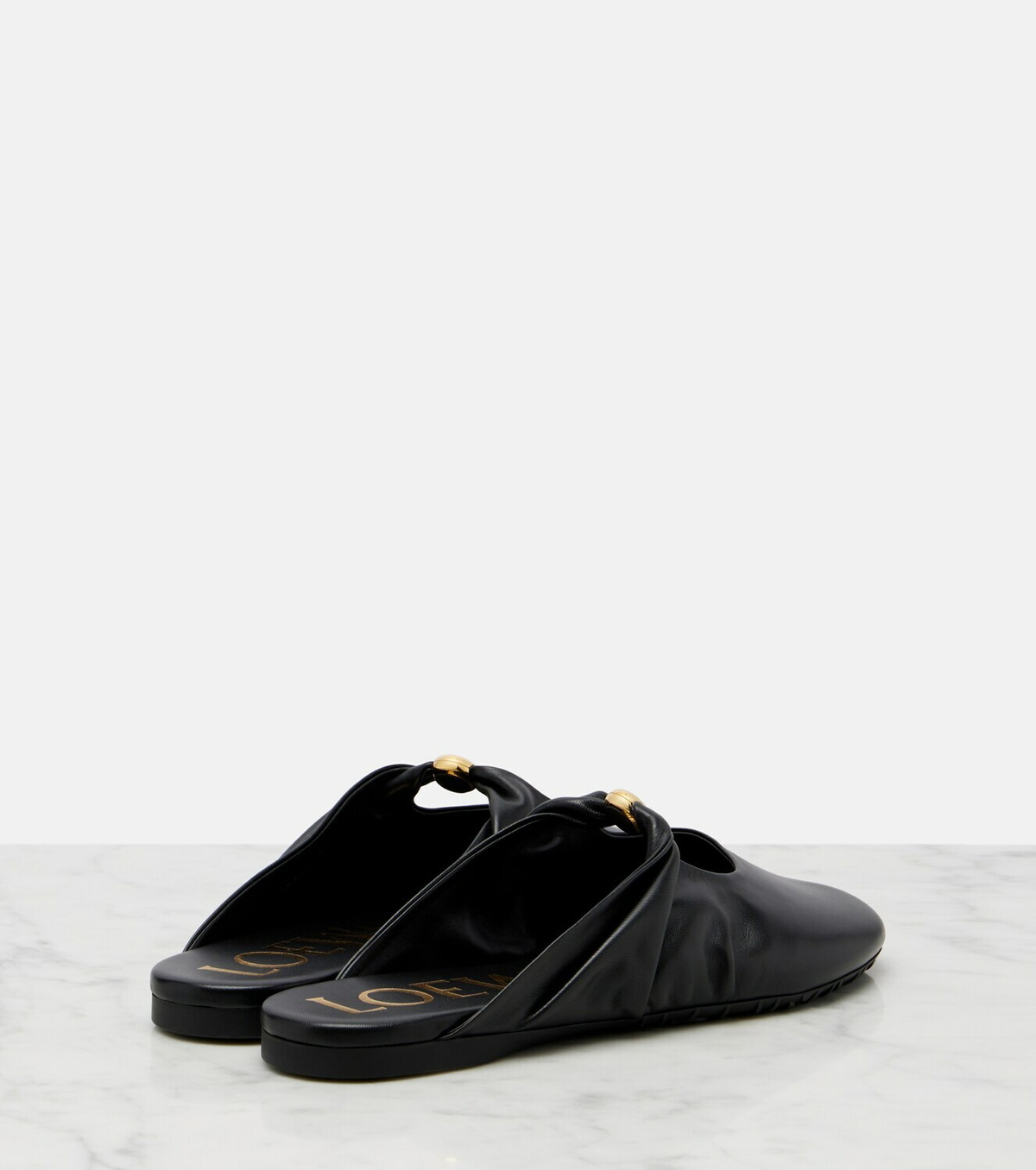 Loewe Pebble Soft leather mules
