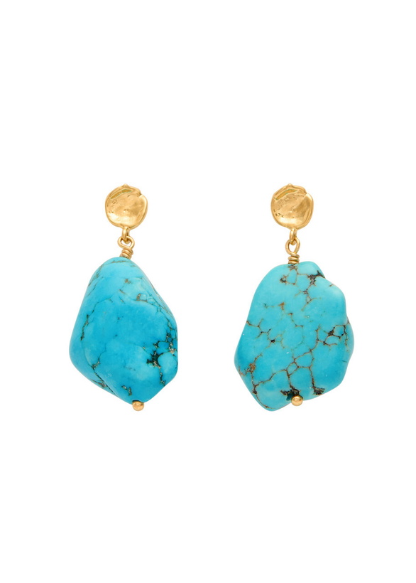 Photo: Anni LU La Mer Turquoise Drop Earrings - Aqua - One Size