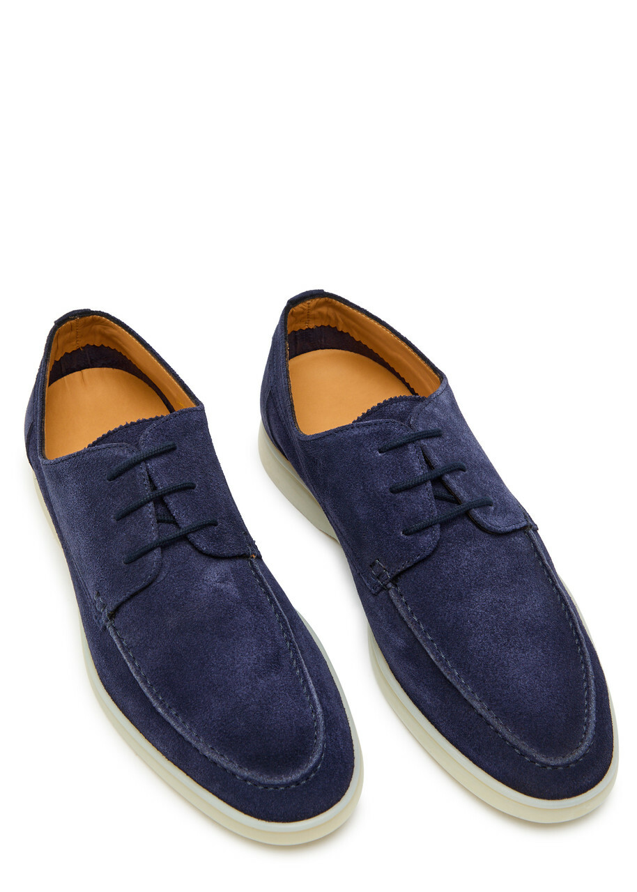 Aurélien Boat Suede Loafers Navy