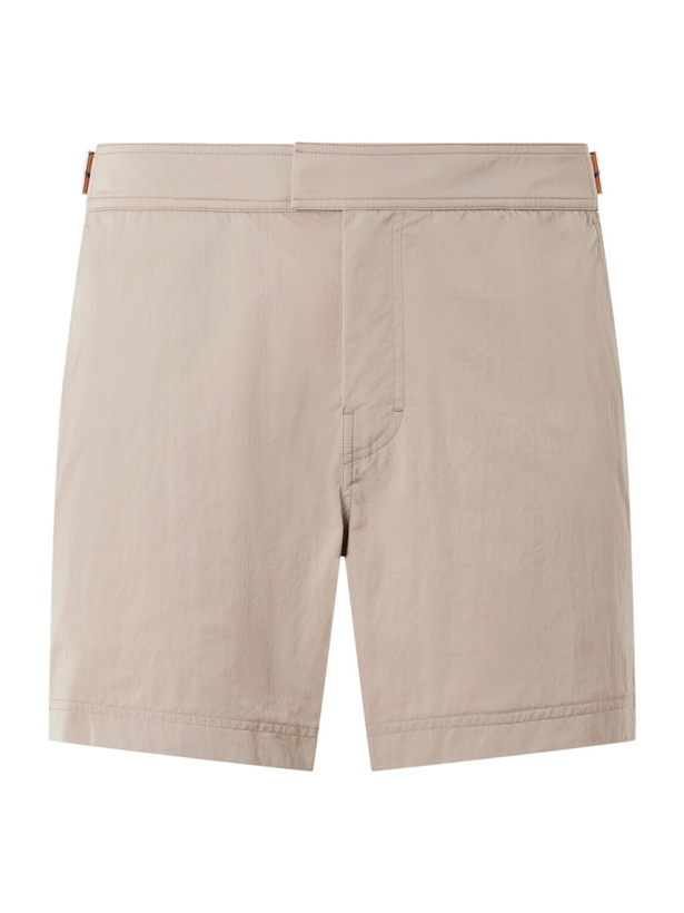Photo: Zegna - Rio Straight-Leg Mid-Length Swim Shorts - Neutrals