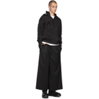 ALMOSTBLACK Black Wide Leg Trousers