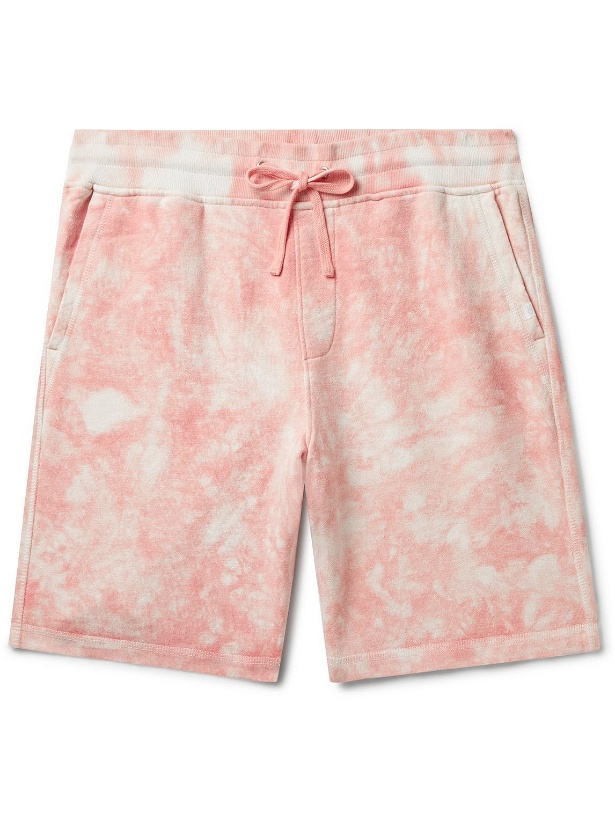 Photo: Outerknown - Straight-Leg Tie-Dyed Hemp and Organic Cotton-Blend Jersey Drawstring Shorts - Pink