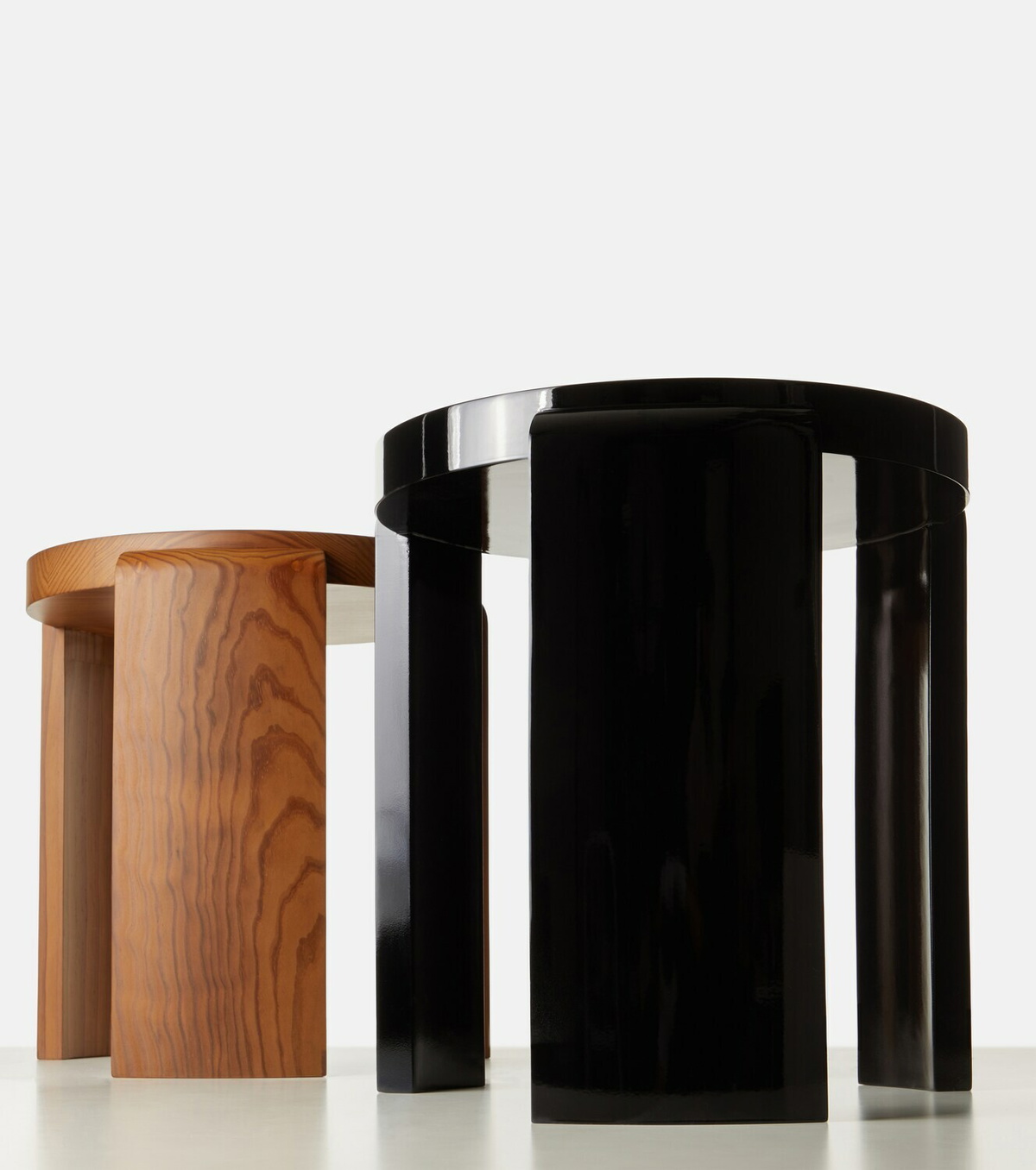 Louise Roe Spina lacquered beech stool