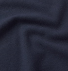 Pop Trading Company - Logo-Print Cotton-Jersey Half-Zip Sweatshirt - Navy