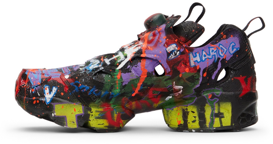 VETEMENTS Black Reebok Edition STAR WARS Graffiti Instapump Fury Sneakers