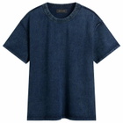 Les Tien Men's Heavyweight Binded Neck Inside Out T-Shirt in Vintage Indigo