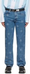 Martine Rose Blue Faded Jeans