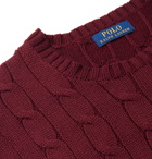 Polo Ralph Lauren - Cable-Knit Cotton Sweater - Burgundy