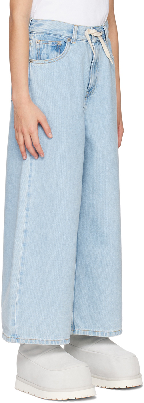 MM6 Maison Margiela Kids Blue Drawstring Jeans