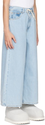 MM6 Maison Margiela Kids Blue Drawstring Jeans