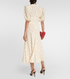 Alessandra Rich Floral silk maxi dress