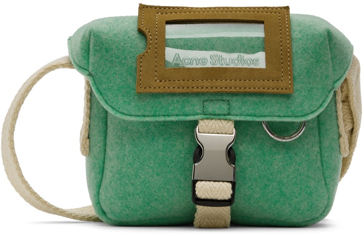Photo: Acne Studios Green Felted Mini Messenger Bag