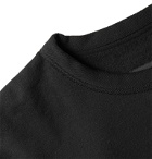rag & bone - Printed Fleece-Back Cotton-Blend Jersey Sweatshirt - Black