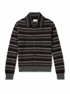 Oliver Spencer - Britten Striped Wool Cardigan - Gray