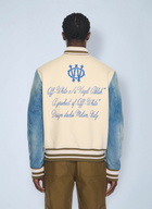 Off-White Gothic Wool Denim Varsity Jacket
