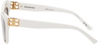 Balenciaga White Dynasty Butterfly Sunglasses