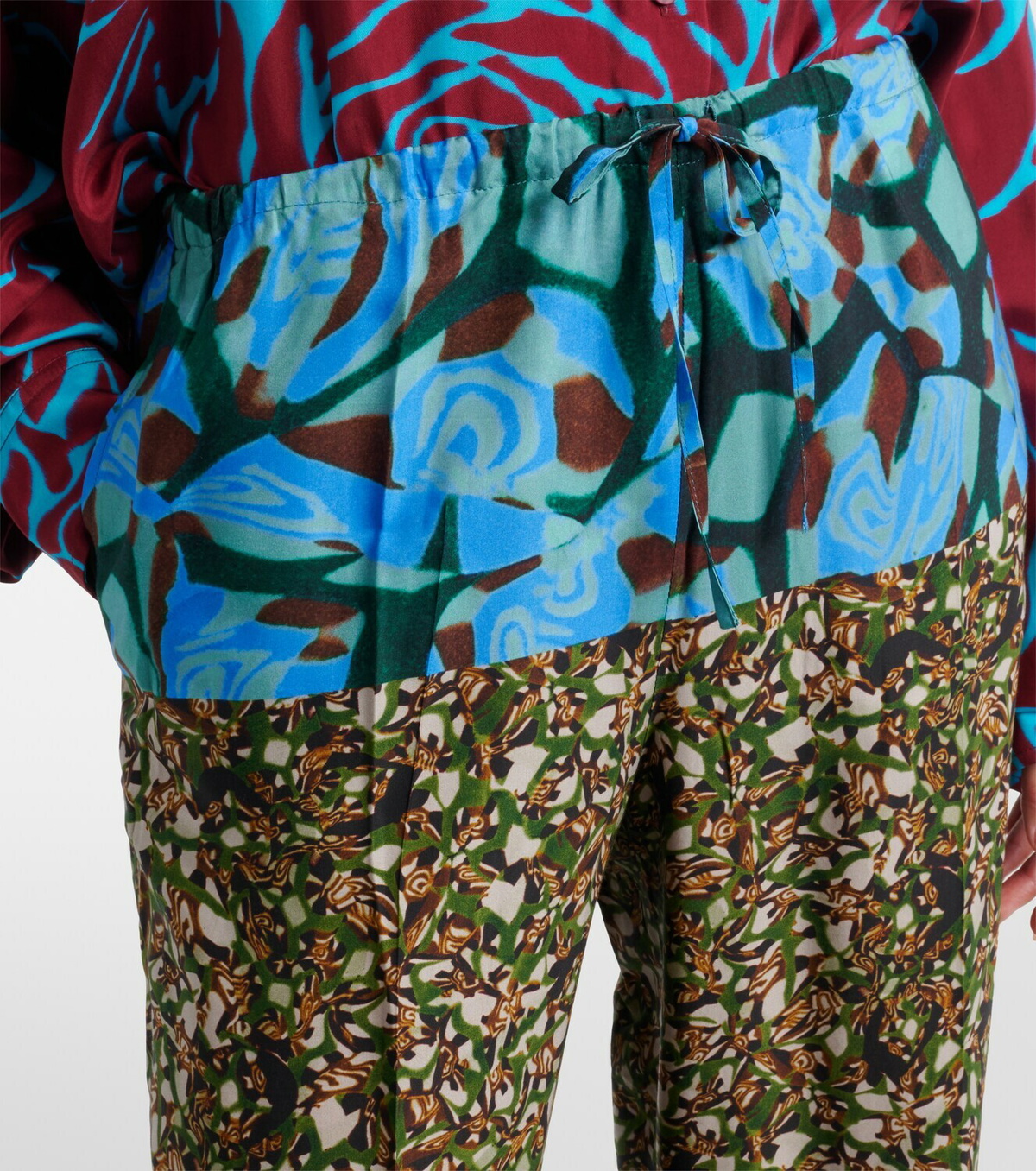 Dries Van Noten Printed wide-leg pants