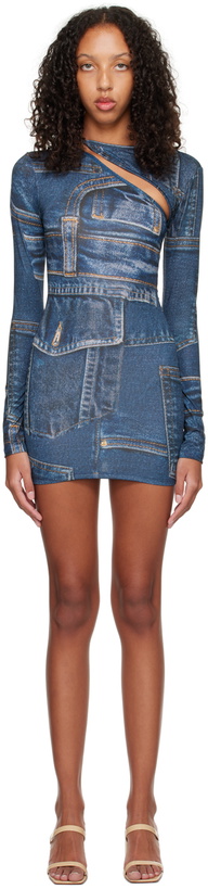 Photo: BINYA SSENSE Exclusive Blue Gabriela Mini Dress