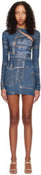 BINYA SSENSE Exclusive Blue Gabriela Mini Dress