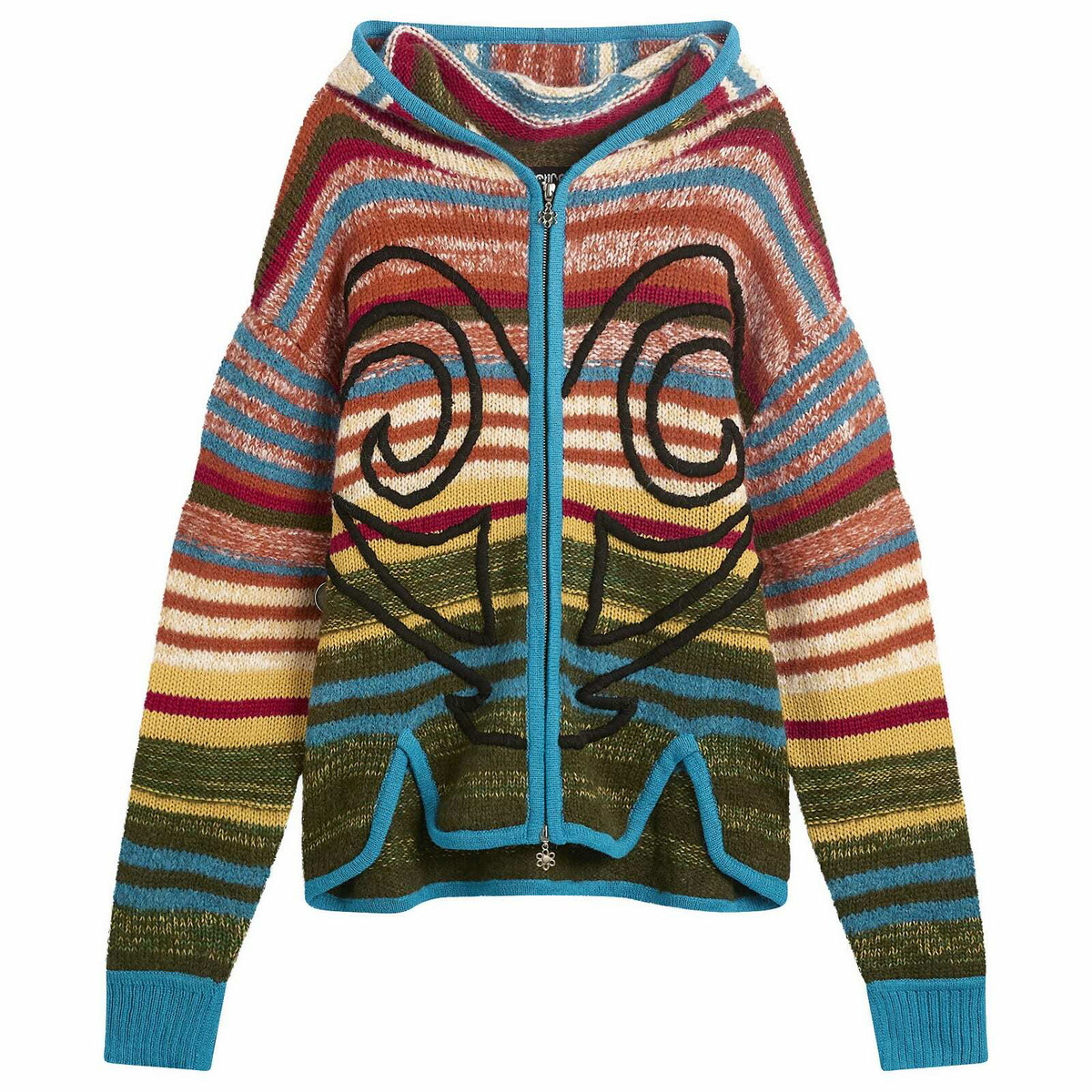 Paolina Russo Women's Knitted Hoodie in Rainbow