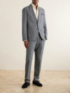Mr P. - Slim-Fit Wool-Hopsack Suit Trousers - Gray