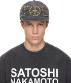 Satoshi Nakamoto Black Studded Wrap Around Cap