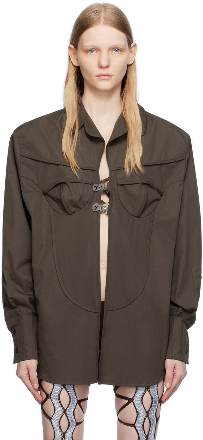 Sinéad O’Dwyer Brown Clasp Shirt