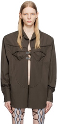 Sinéad O’Dwyer Brown Clasp Shirt
