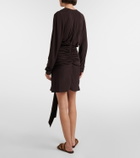 Christopher Esber Stone Pin draped jersey minidress