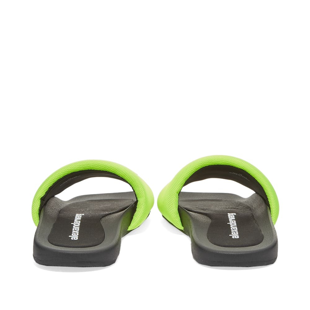 Alexander Wang Women's Logo Pool Slide in Soft Glowstick