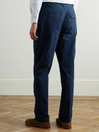 Drake's - HIM Games Tapered Cotton-Ripstop Trousers - Blue