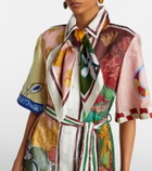 Alémais x MLAK printed silk twill scarf
