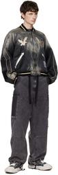 Maison MIHARA YASUHIRO Gray Cotton Satin Cargo Pants