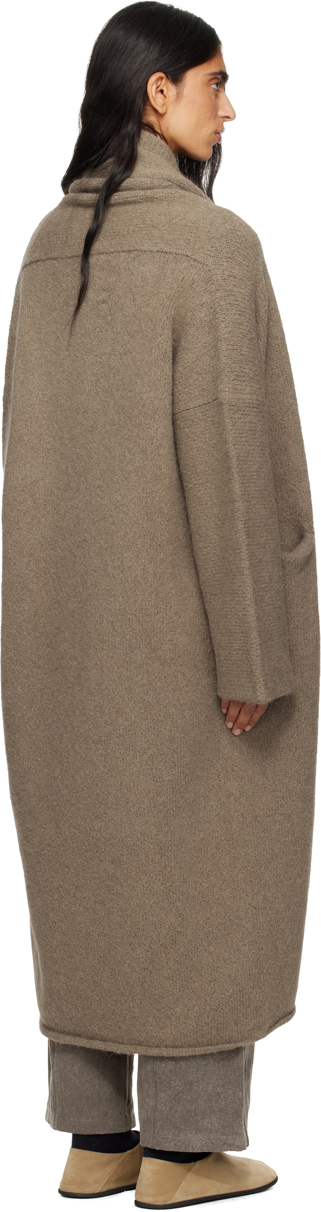 Lauren Manoogian Beige Long Shawl Cardigan