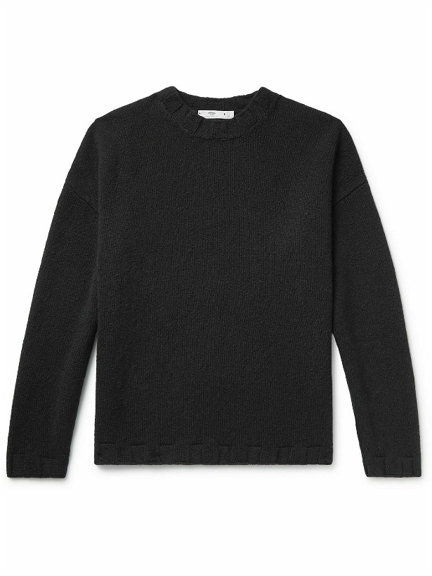 Photo: Inis Meáin - Merino Wool and Cashmere-Blend Sweater - Black
