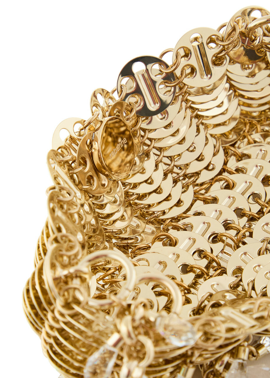 Rabanne Iconic Nano 1969 Crystal-embellished Disc Shoulder bag - Gold - One Size
